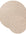 Round beige woven rug on a white background