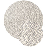 Wool Beans Rug Natural Cream Grey hand-woven, heating insulting rug