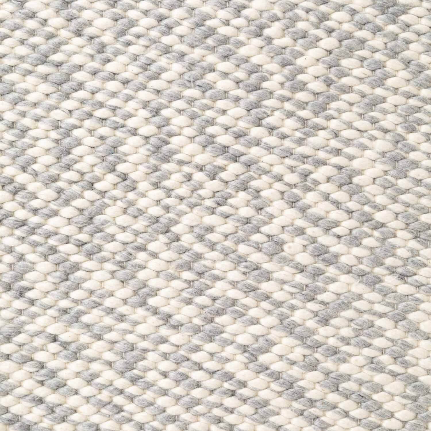 Wool Beans Rug Natural Cream Grey hand-woven, heating insulting rug