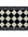 Black and white checkered rug with decorative border on a white background