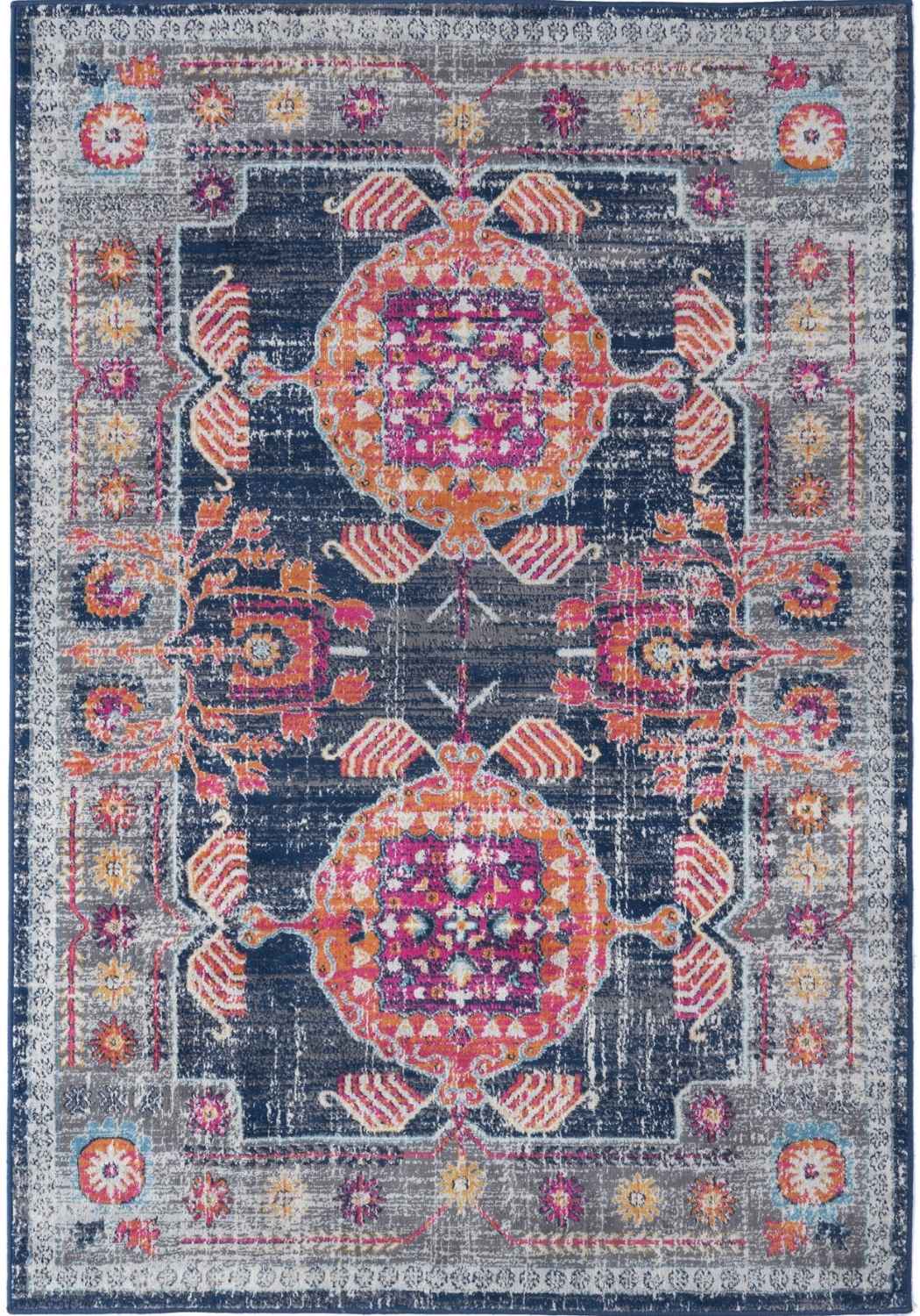 Living Room Rug Vintage in Multicolour