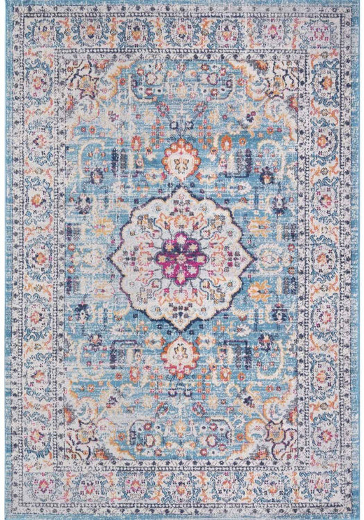 Living Room Rug Vintage Medallion Design in Multicolour