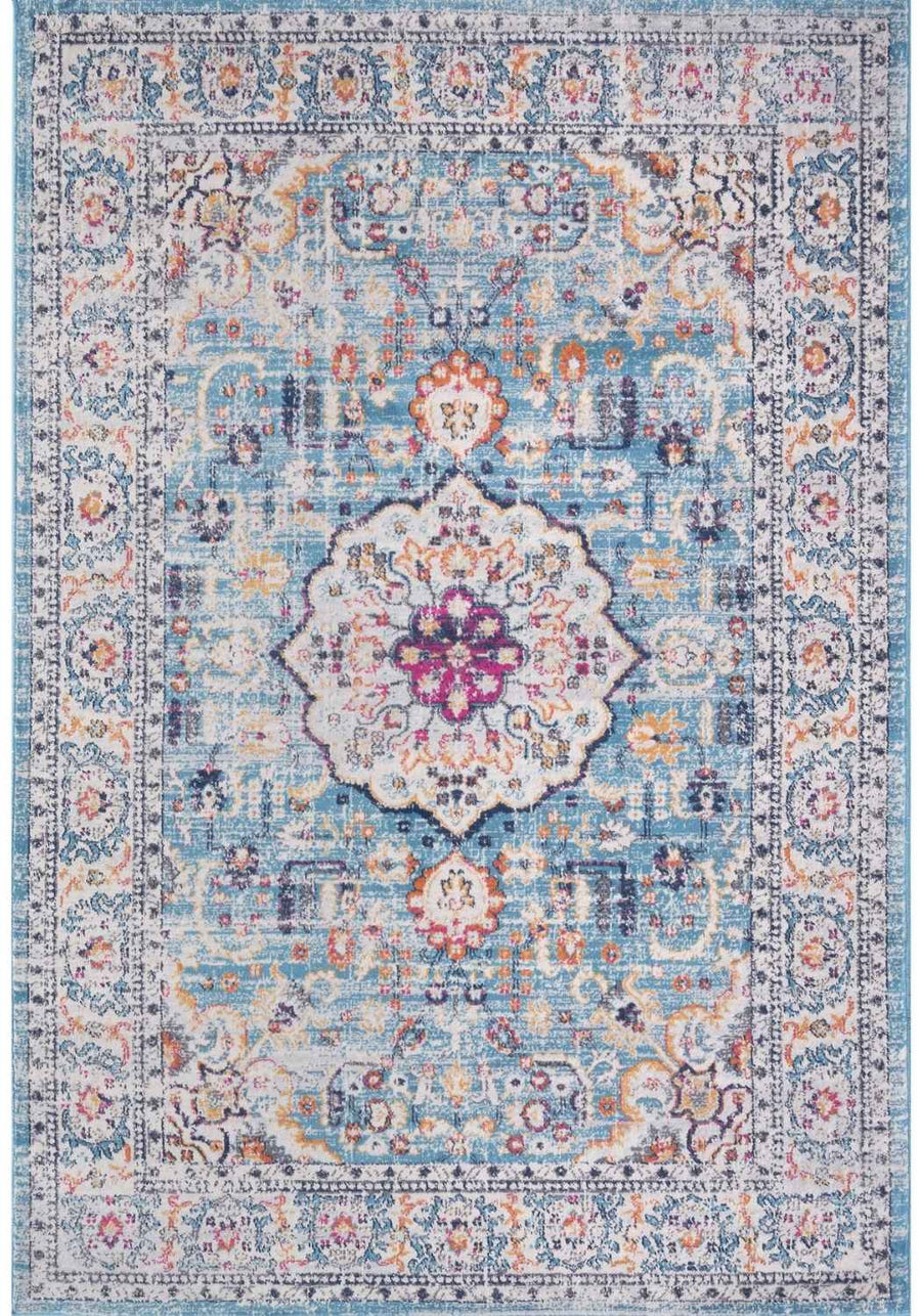 Living Room Rug Vintage Medallion Design in Multicolour