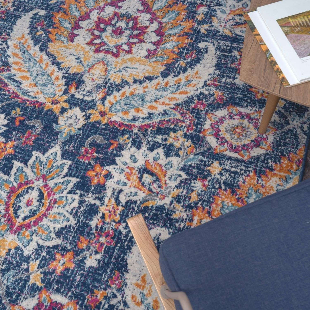 Vintage Design Purple Living Room Rug