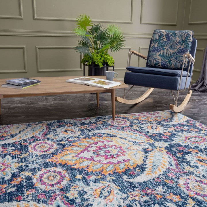 Vintage Design Purple Living Room Rug