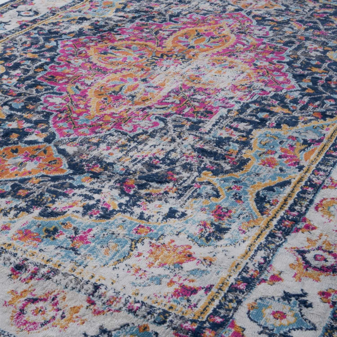 Vintage Design Multicolour Living Room Rug