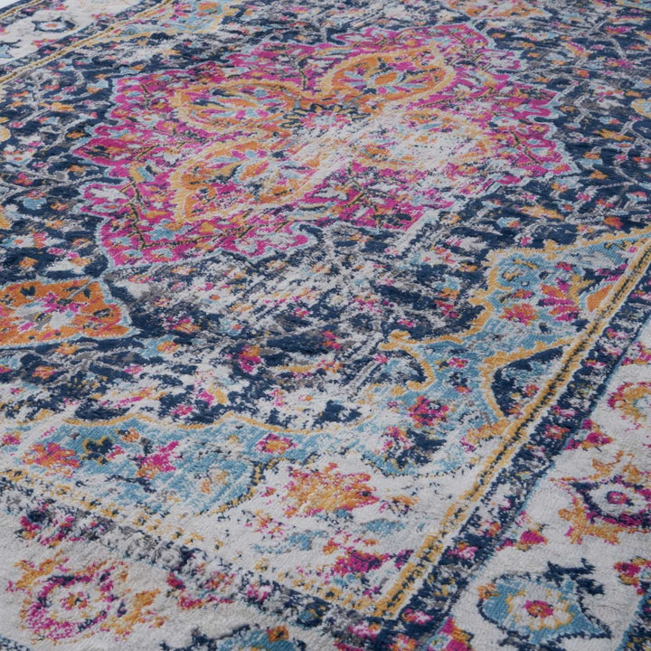 Vintage Design Multicolour Living Room Rug