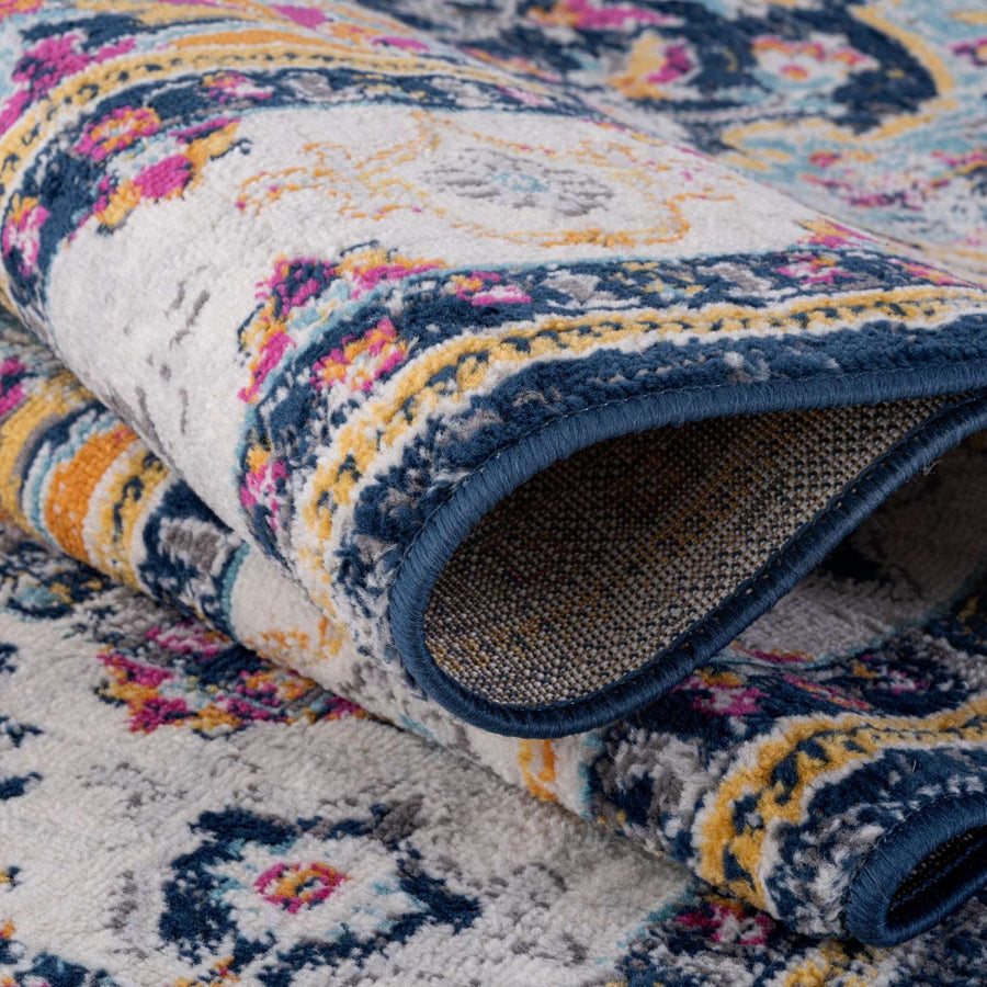 Vintage Design Multicolour Living Room Rug | The Rugs
