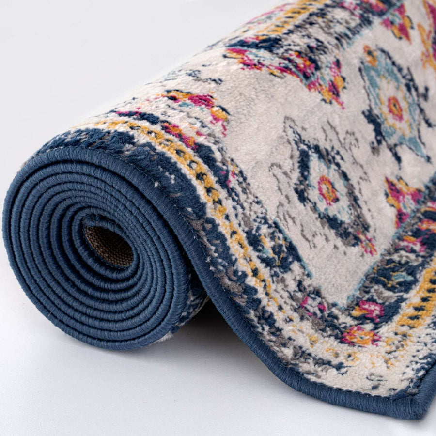 Multicolour Retro Rug Vintage Design Multicolour Living Room Rug | The Rugs