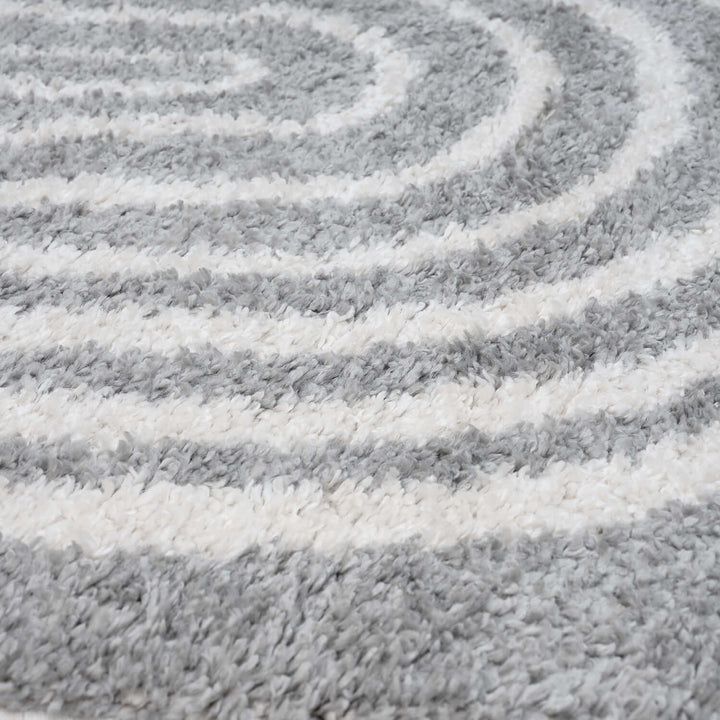 Moodi Shaggy Grey Rug, scandinavian design, underfloor heating | THE RUGS