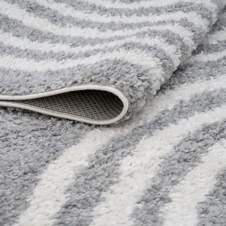 Moodi Shaggy Grey Rug, scandinavian design, underfloor heating | THE RUGS