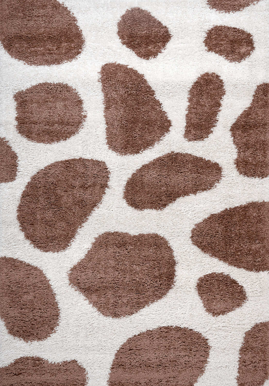 Moodi Shaggy Brown Rug, Non-Shedding, Soft Pile| THE RUGS