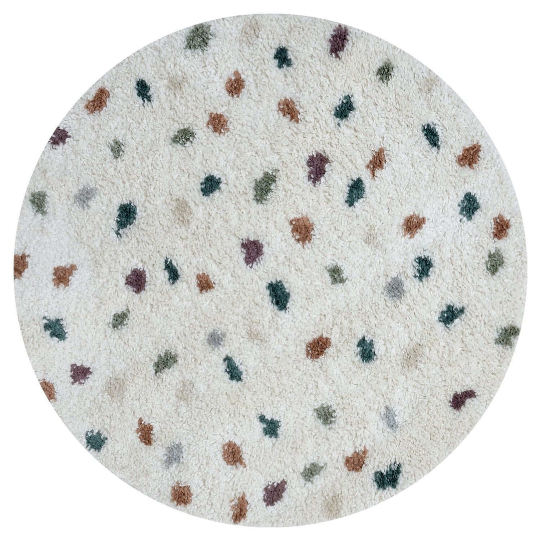 Moodi Shaggy Multicolour Rug, Dots design, Soft & durable | THE RUGS