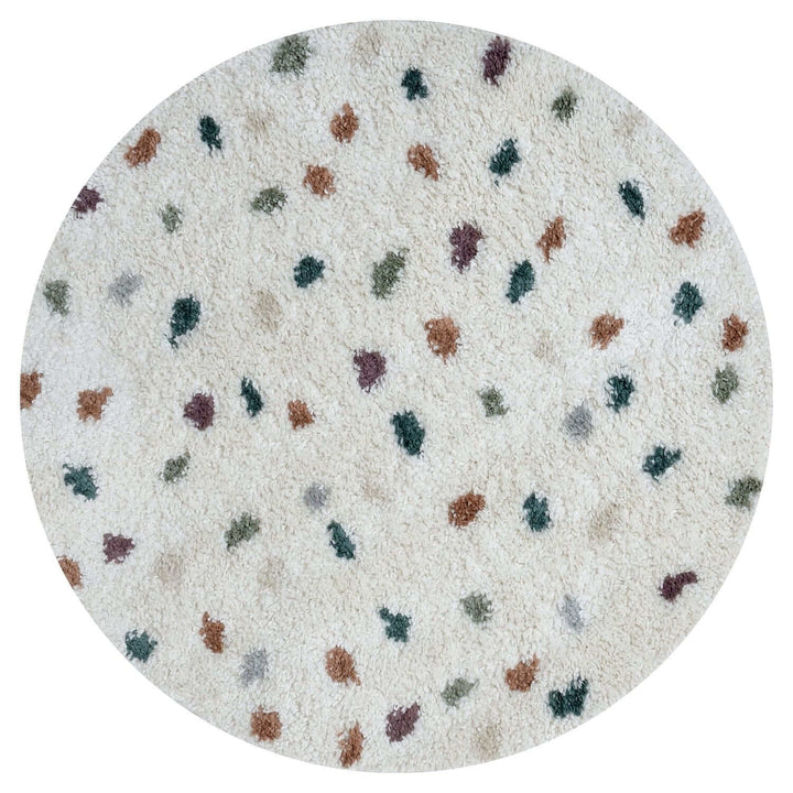 Moodi Shaggy Multicolour Rug, Dots design, Soft & durable | THE RUGS