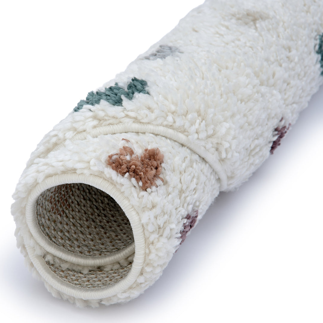 Moodi Shaggy Multicolour Rug, Dots design, Soft & durable | THE RUGS