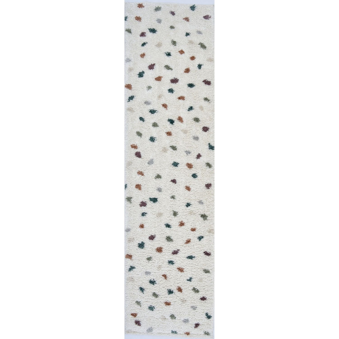 Moodi Shaggy Multicolour Rug, Dots design, Soft & durable | THE RUGS