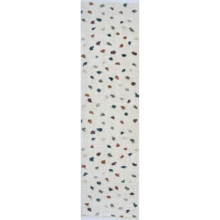 Moodi Shaggy Multicolour Rug, Dots design, Soft & durable | THE RUGS