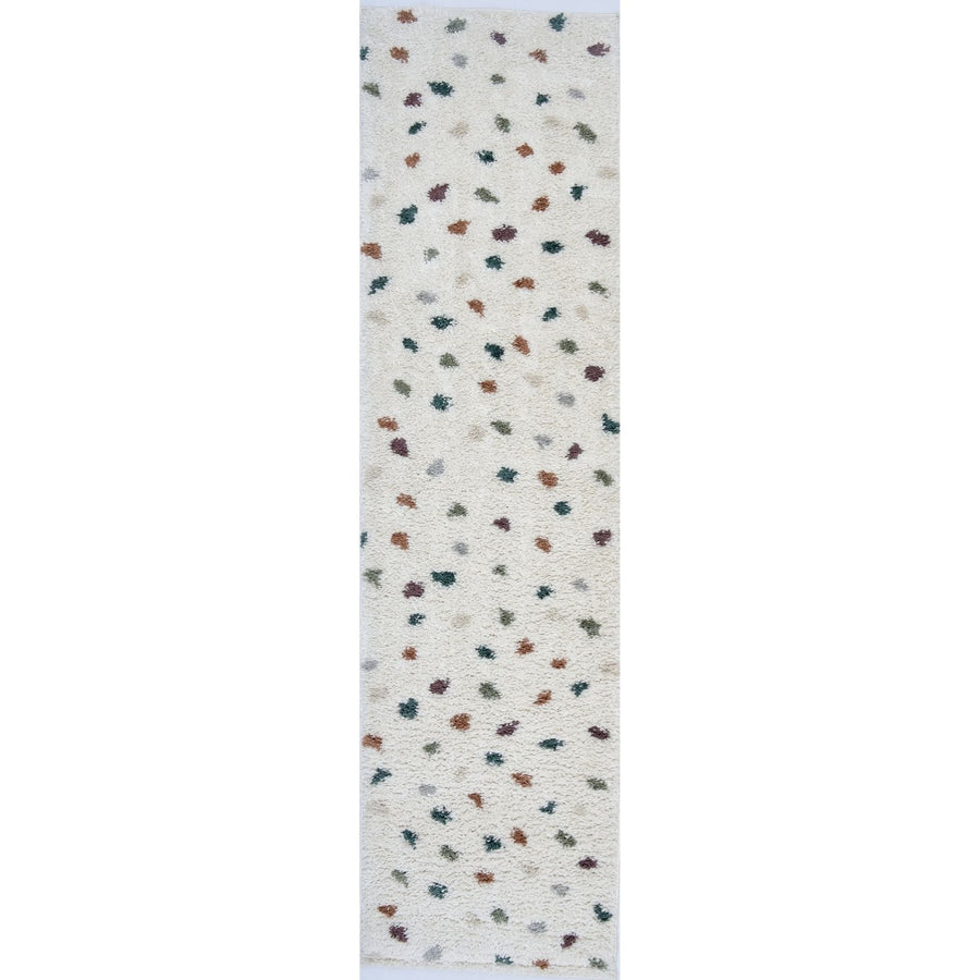 Moodi Shaggy Multicolour Rug, Dots design, Soft & durable | THE RUGS