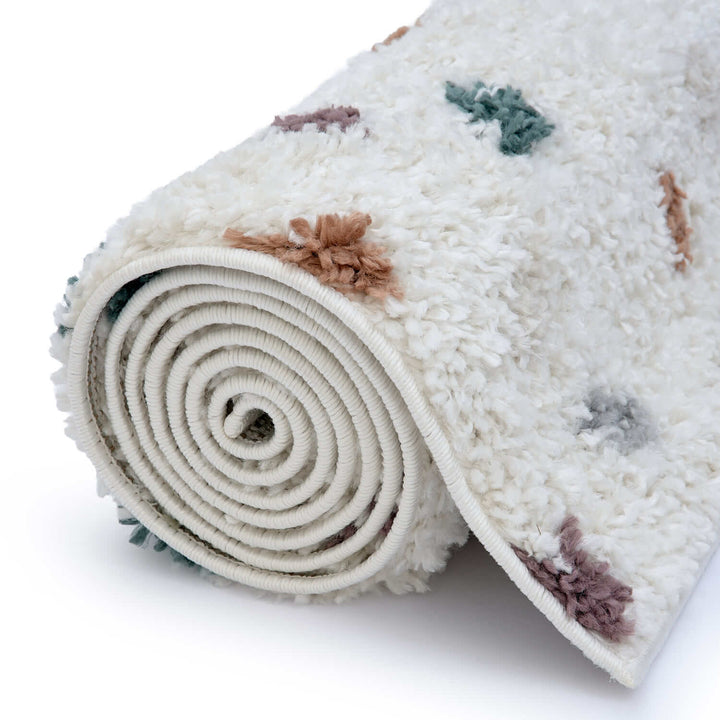 Moodi Shaggy Multicolour Rug, Dots design, Soft & durable | THE RUGS