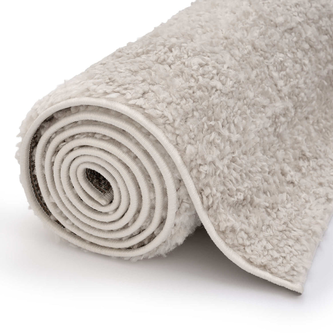 Moodi Shaggy Cream Rug, abstract design, soft underfoot feel | THE RUGS