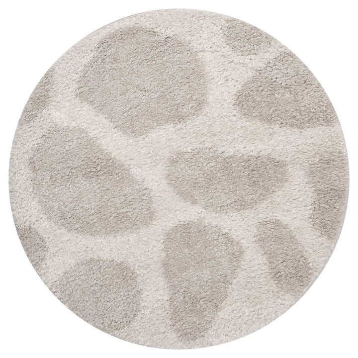Moodi Shaggy Cream Rug, abstract design, soft underfoot feel | THE RUGS