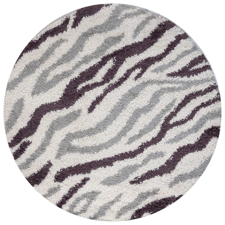 Moodi Shaggy Grey/Purple Rug, abstract design, soft pile | THE RUGS