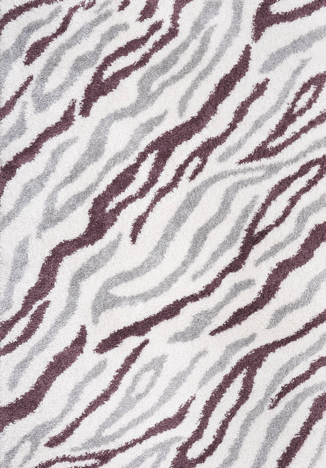 Moodi Shaggy Grey/Purple Rug, abstract design, soft pile | THE RUGS