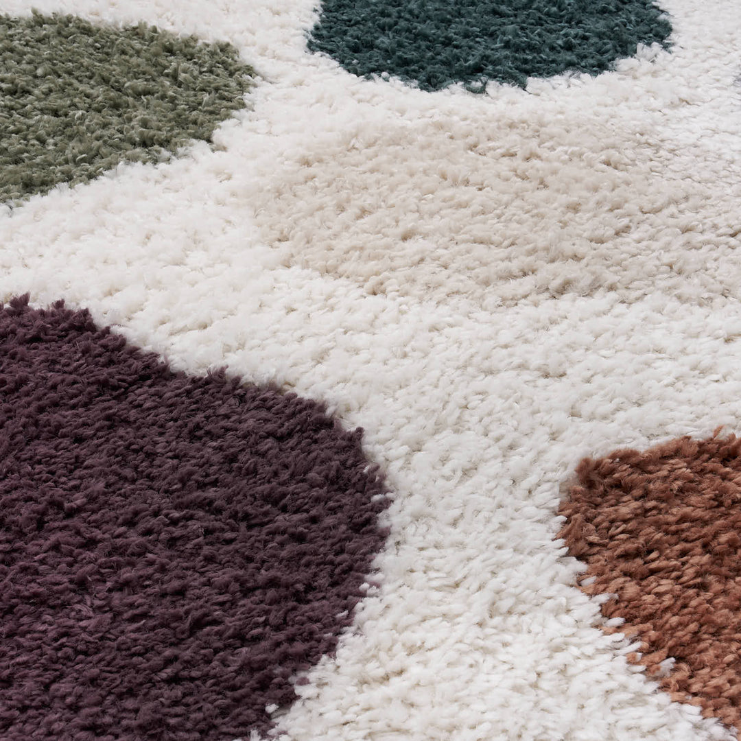 Moodi Shaggy Multicolour, 30 mm thick pile, underfloor heating | THE RUGS