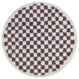 Moodi Shaggy Purple Rug, tartana design, Easy maintenance | THE RUGS