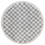 Moodi Shaggy Grey Rug, Tartan design, Underfloor heating | THE RUGS