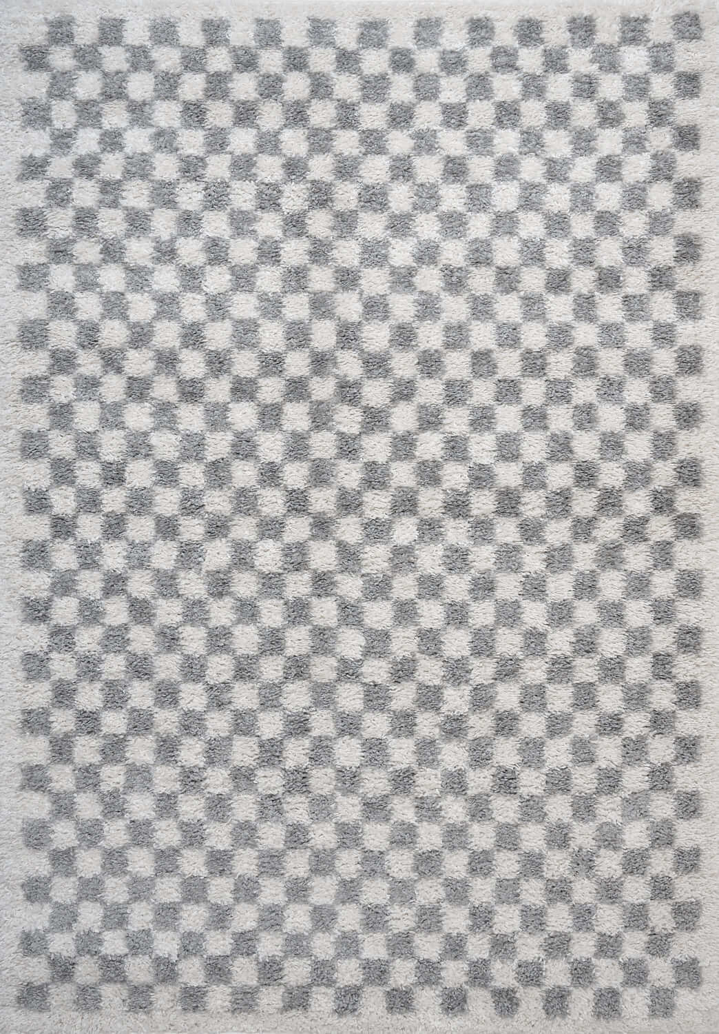 Moodi Shaggy Grey Rug, Tartan design, Underfloor heating | THE RUGS