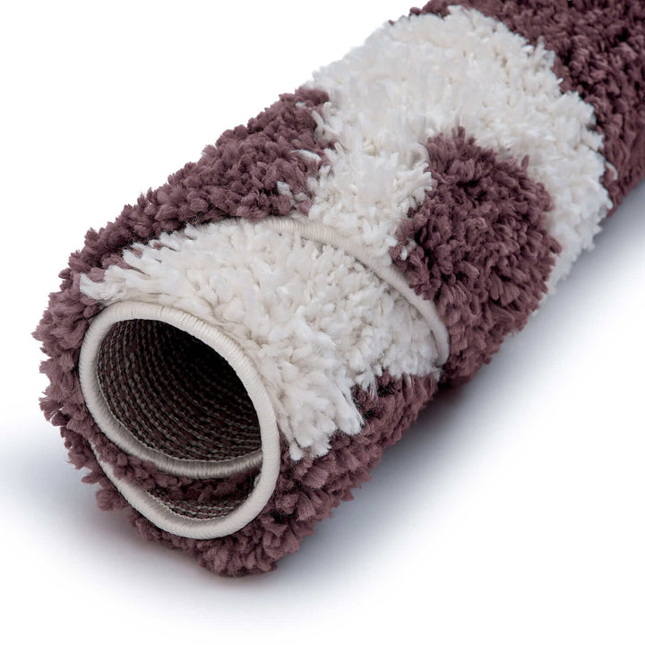 Moodi Shaggy Purple rug, underfloor heating, abstract design | THE RUGS