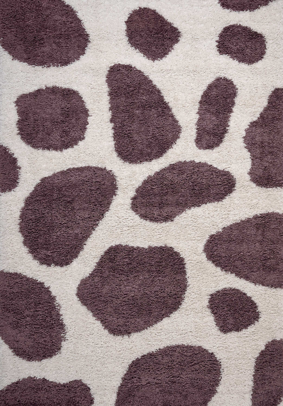Moodi Shaggy Purple rug, underfloor heating, abstract design | THE RUGS