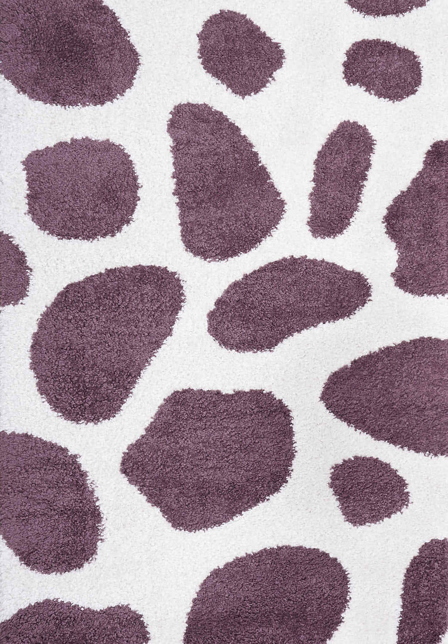 Moodi Shaggy Purple rug, underfloor heating, abstract design | THE RUGS