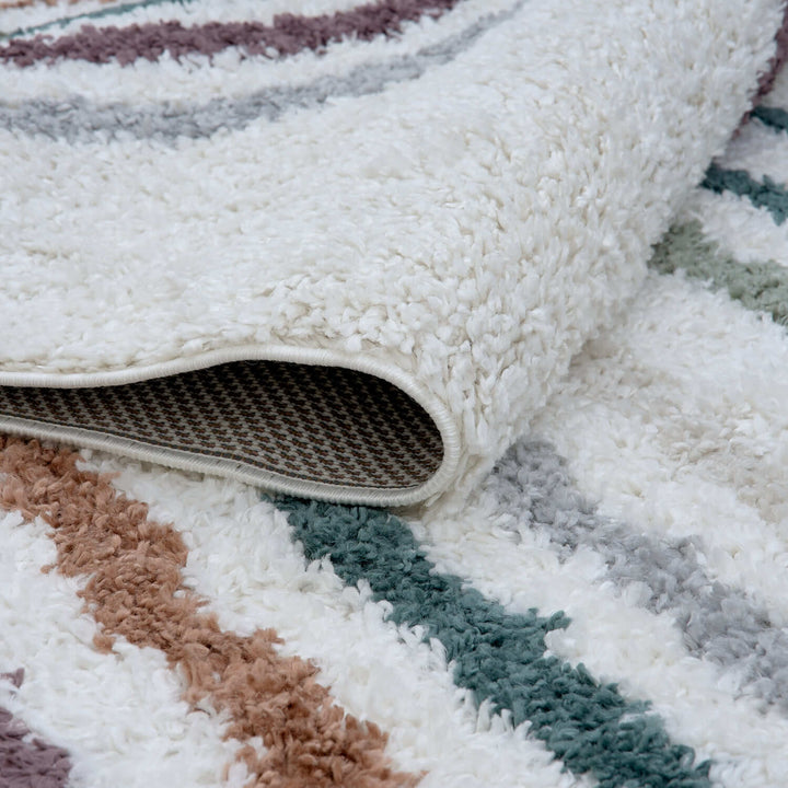 Moodi shaggy multicoloured rug,  Scandinavian-inspired design | THE RUGS