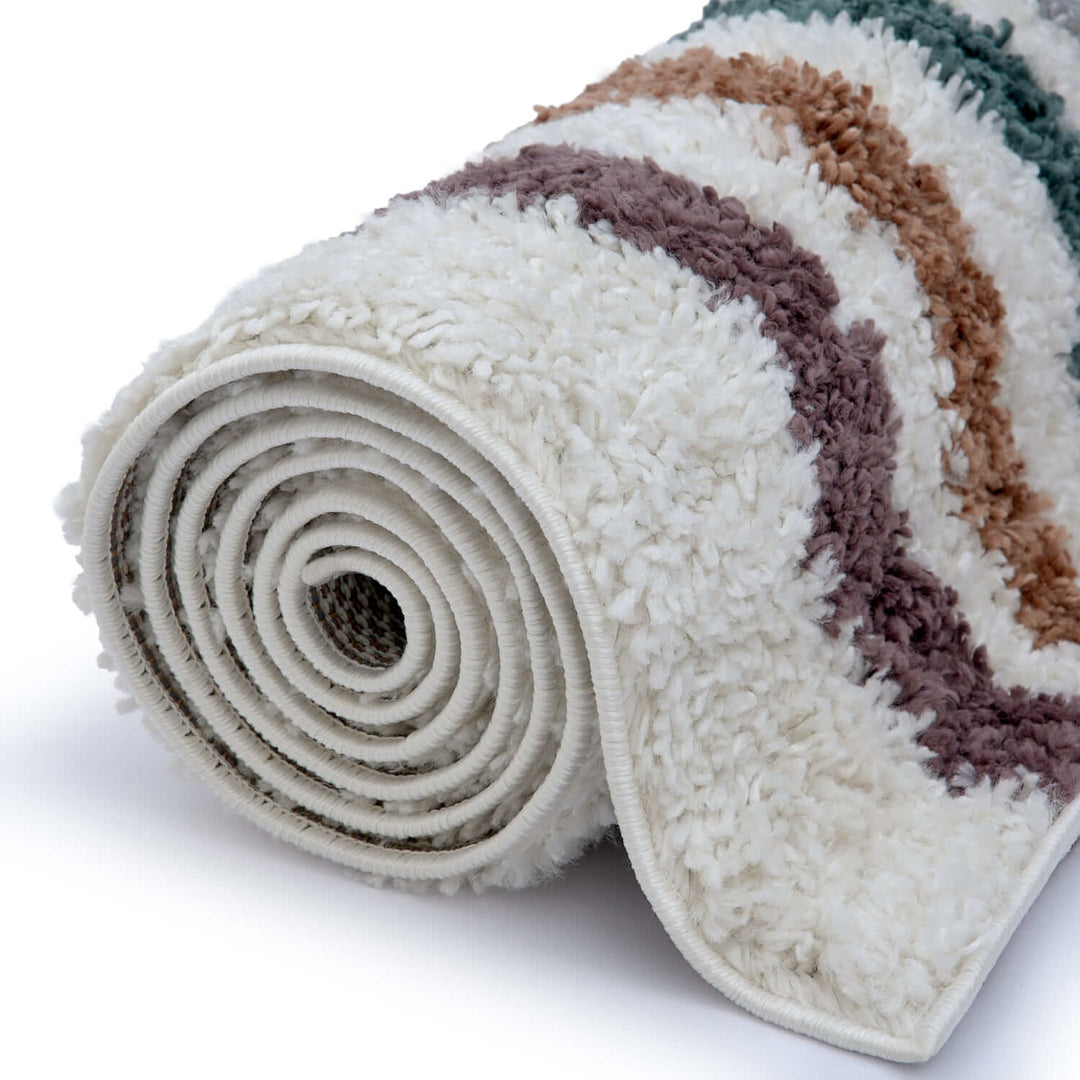 Moodi shaggy multicoloured rug,  Scandinavian-inspired design | THE RUGS