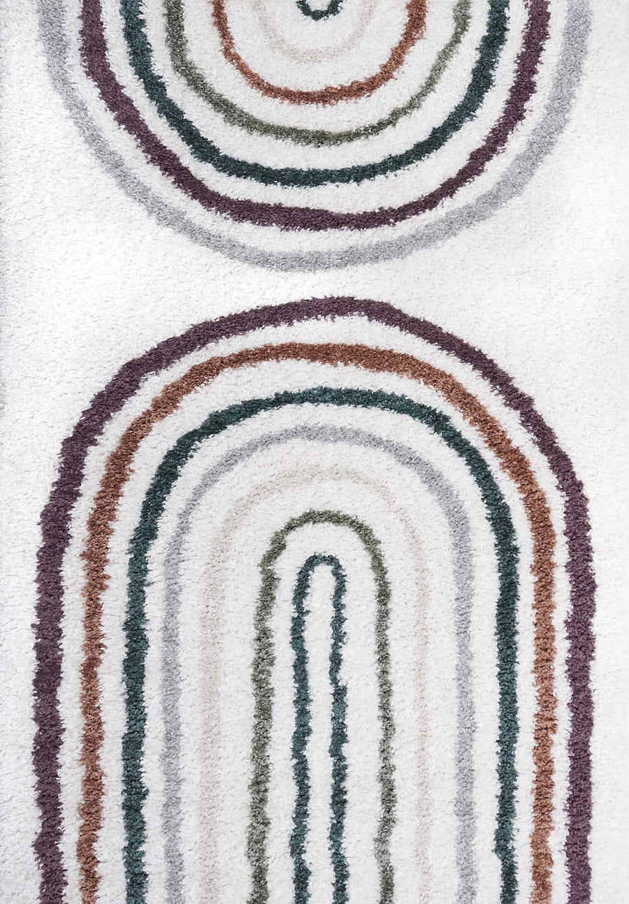Moodi shaggy multicoloured rug,  Scandinavian-inspired design | THE RUGS