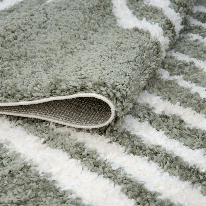 Moodi Shaggy Green rug, scandinavian design, soft pile | THE RUGS