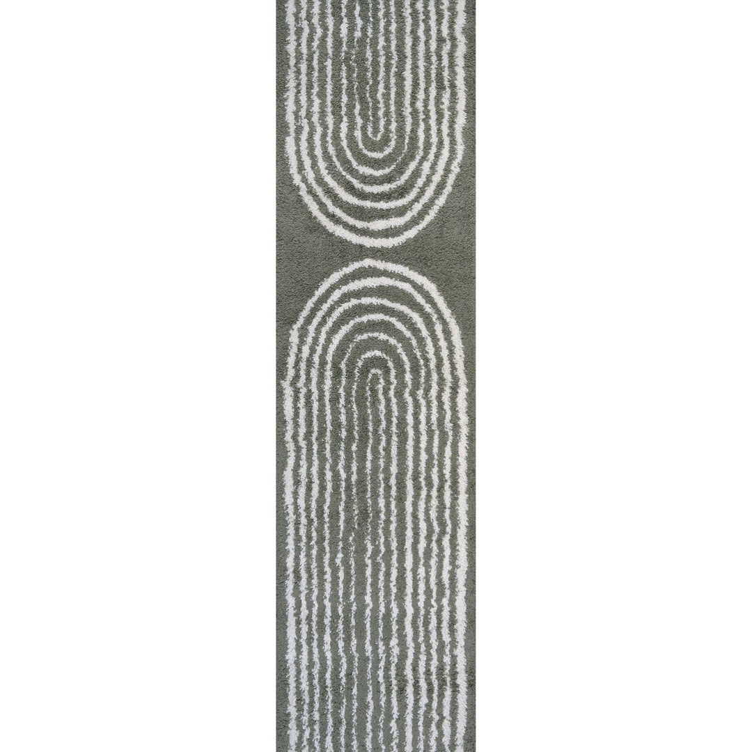 Moodi Shaggy Green rug, scandinavian design, soft pile | THE RUGS