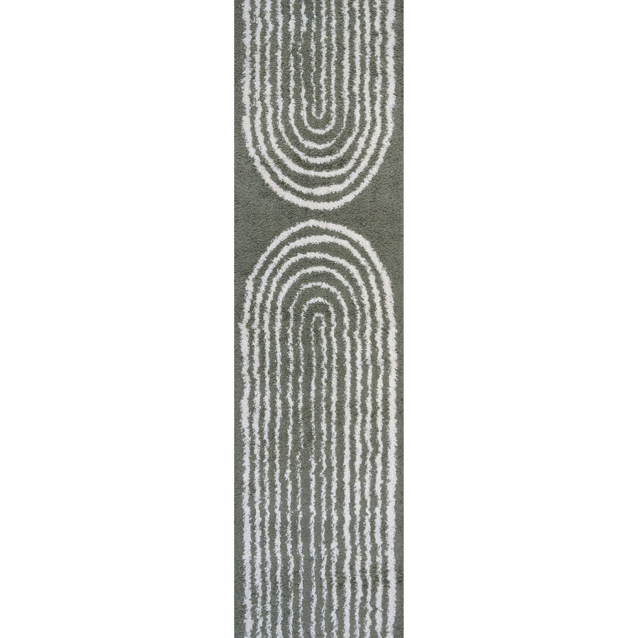 Moodi Shaggy Green rug, scandinavian design, soft pile | THE RUGS