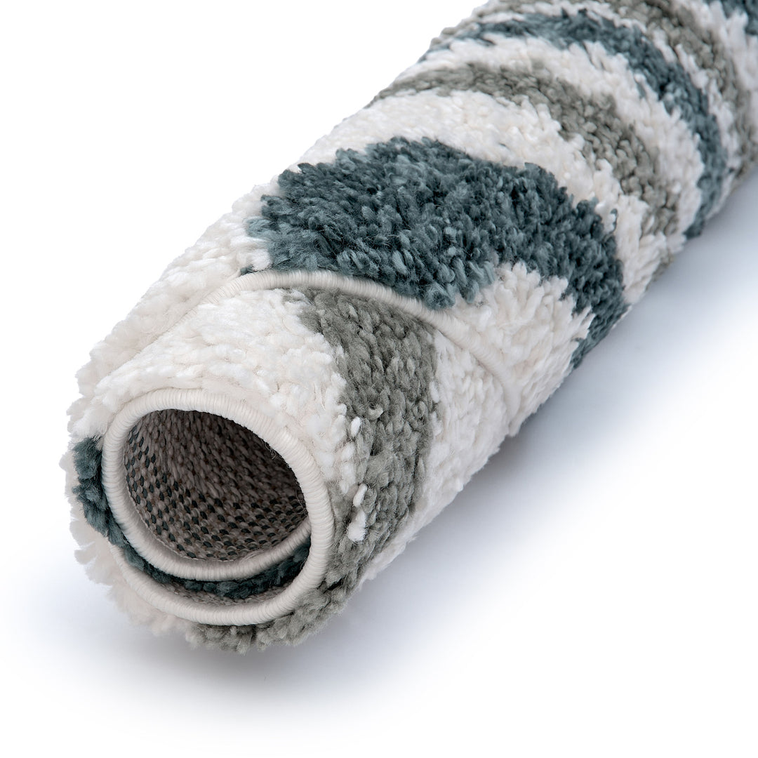 Moodi. Myshaggy rug, Striped design, 30 mm plush pile, easy maintain | THE RUGS