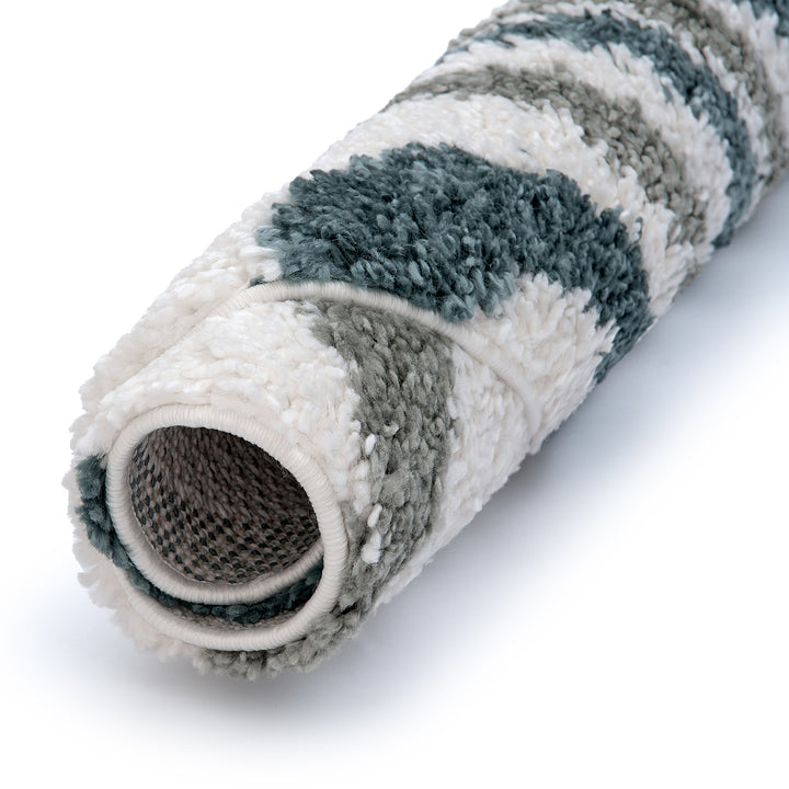 Moodi. Myshaggy rug, Striped design, 30 mm plush pile, easy maintain | THE RUGS