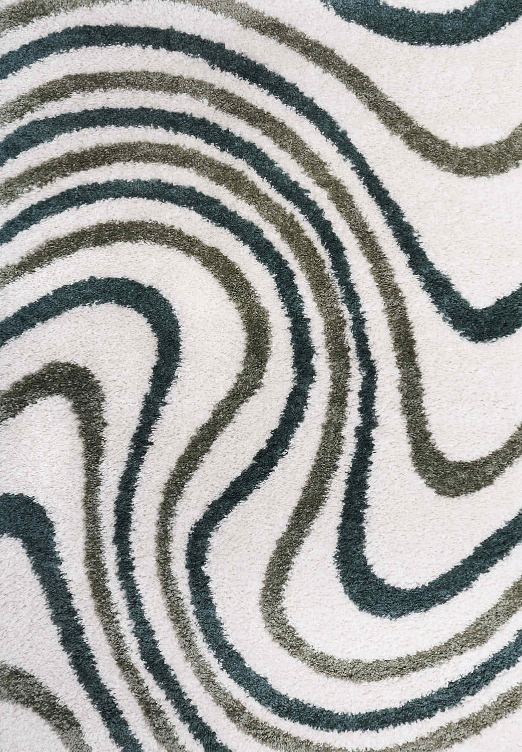 The Rugs Moodi Shaggy Green Rippletide - Stylish Comfort Rug