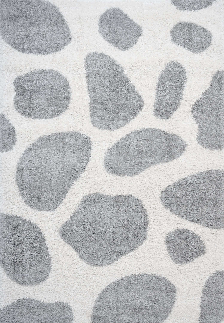 Moodi Shaggy Grey Rug, Underfloor heating, soft pile | THE RUGS