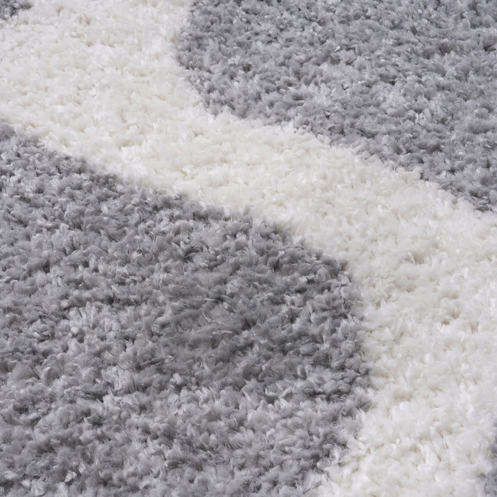Moodi Shaggy Grey Rug, Underfloor heating, soft pile | THE RUGS