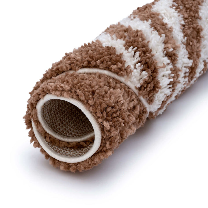 Moodi Shaggy Brown Rug, 30 mm soft durable pile, underfloor heating | THE RUGS