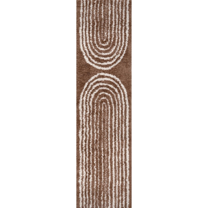 Moodi Shaggy Brown Rug, 30 mm soft durable pile, underfloor heating | THE RUGS