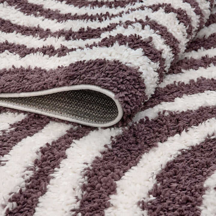 Moodi Shaggy Purple Rug, 30 mm soft & durable pile, warmth underfoot, scandinavian design | THE RUGS
