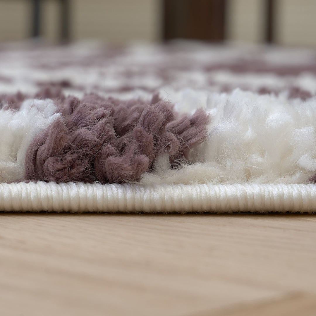 Moodi Shaggy Purple Rug, 30 mm soft & durable pile, warmth underfoot, scandinavian design | THE RUGS