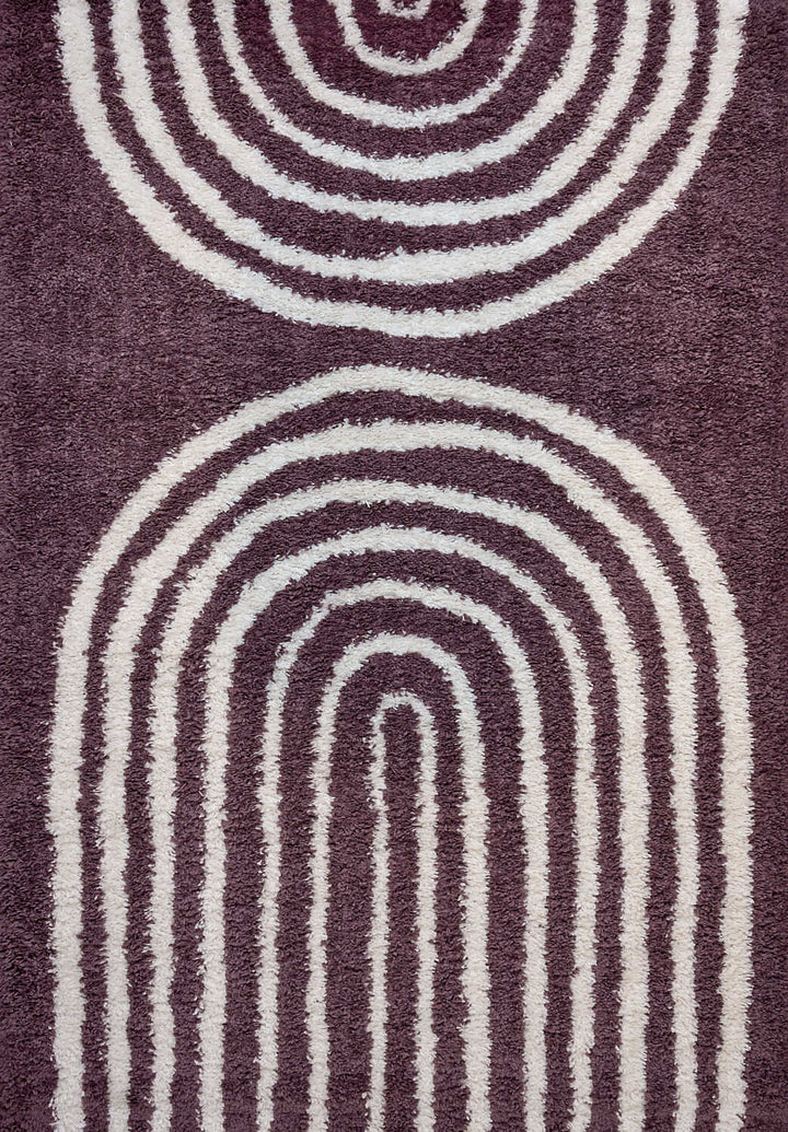 Moodi Shaggy Purple Rug, 30 mm soft & durable pile, warmth underfoot, scandinavian design | THE RUGS